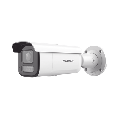 [Smart Hybrid Light + Micrófonos Duales Integrados] Bala IP 8 Megapixel (4K) / Lente Motorizado 2.8-12 mm / 60 m Luz Blanca + 60 m IR / AcuSense / Exterior IP67 / IK10 / WDR 120 dB / PoE 802.3at / ONVIF / Alarmas I/O / Micro SD / ACUSEARCH
