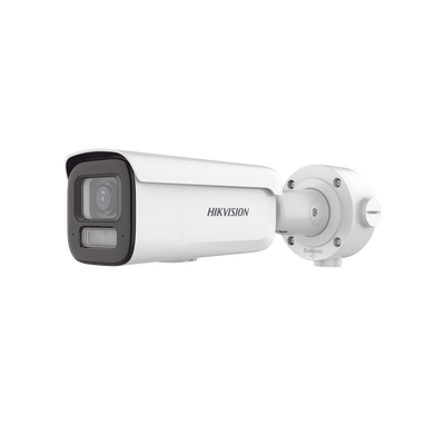 Bala IP 4 Megapixel / Imagen a Color 24/7 / Lente 2.7 – 13.5 mm / Luz Blanca 60 mts / WDR 130 dB / Exterior IP67 / IK10 / Captura Facial / Videoanaliticos / AcuSense
