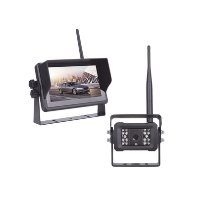 Sistema Profesional Inalámbrico de Cámara de Reversa Infrarroja y Monitor Touch de 7″ para Vehículos de Trabajo y Montacargas