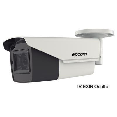 Bullet TURBOHD 4K (8Megapixeles) / Lente Mot. 2.7 a 13.5 mm / Potente IR EXIR de 80 mts / Exterior IP67 / 12 Vcc – 24 VCA / dWDR