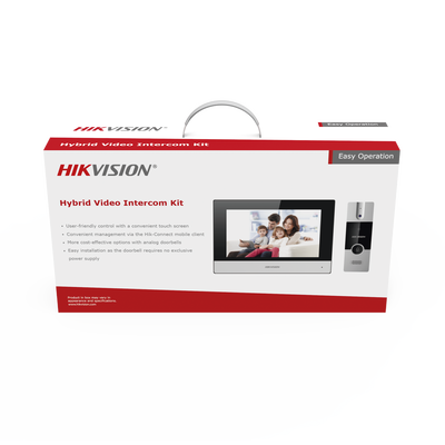 Kit de Videoportero Híbrido de Plastico / IP a 4 Hilos con Función de Llamada a App Hik-Connect / Monitor se Conecta a Internet por Cable o WiFi y por 4 Hilos al Frente de Calle / Expandible a Mas Equipos - Image 4
