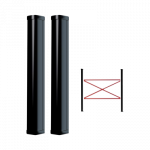 Detector Fotoeléctrico de 100 cm de Altura / Tipo Cortina para Detección Perimetral / Baterías de respaldo / Cobertura de 100 metros en exterior / Alimentación a 110/220VAC / 100 cm de Alto