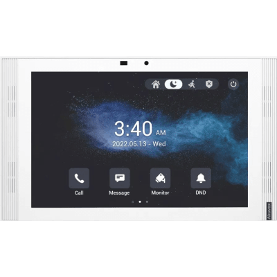 MONITOR COLOR BLANCO DE 10″ IPS LCD / CERTIFICADO POR GOOGLE PLAY STORE / ANDROID 12 OS / WI-FI 6 / POE /  SIP / ENTRADAS DE ALARMA / ADMINISTRACIÓN 100 EN LA NUBE